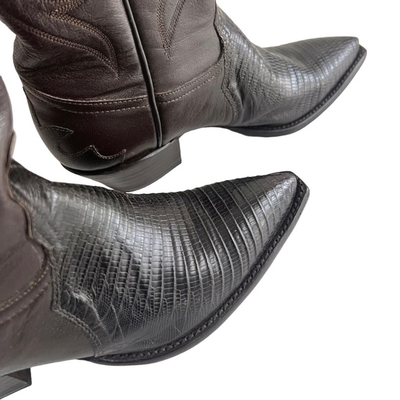 NEW Tony Lama Brown Snip Toe Cowgirl Boots Size 5M - Picture 3 of 6